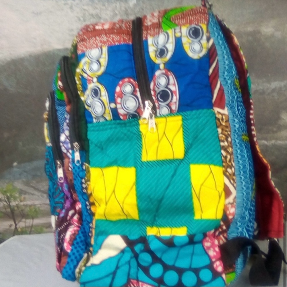 Colorful Patchwork Backpack - image 7